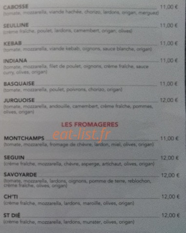 Bar De L'Amitié — carte page 2