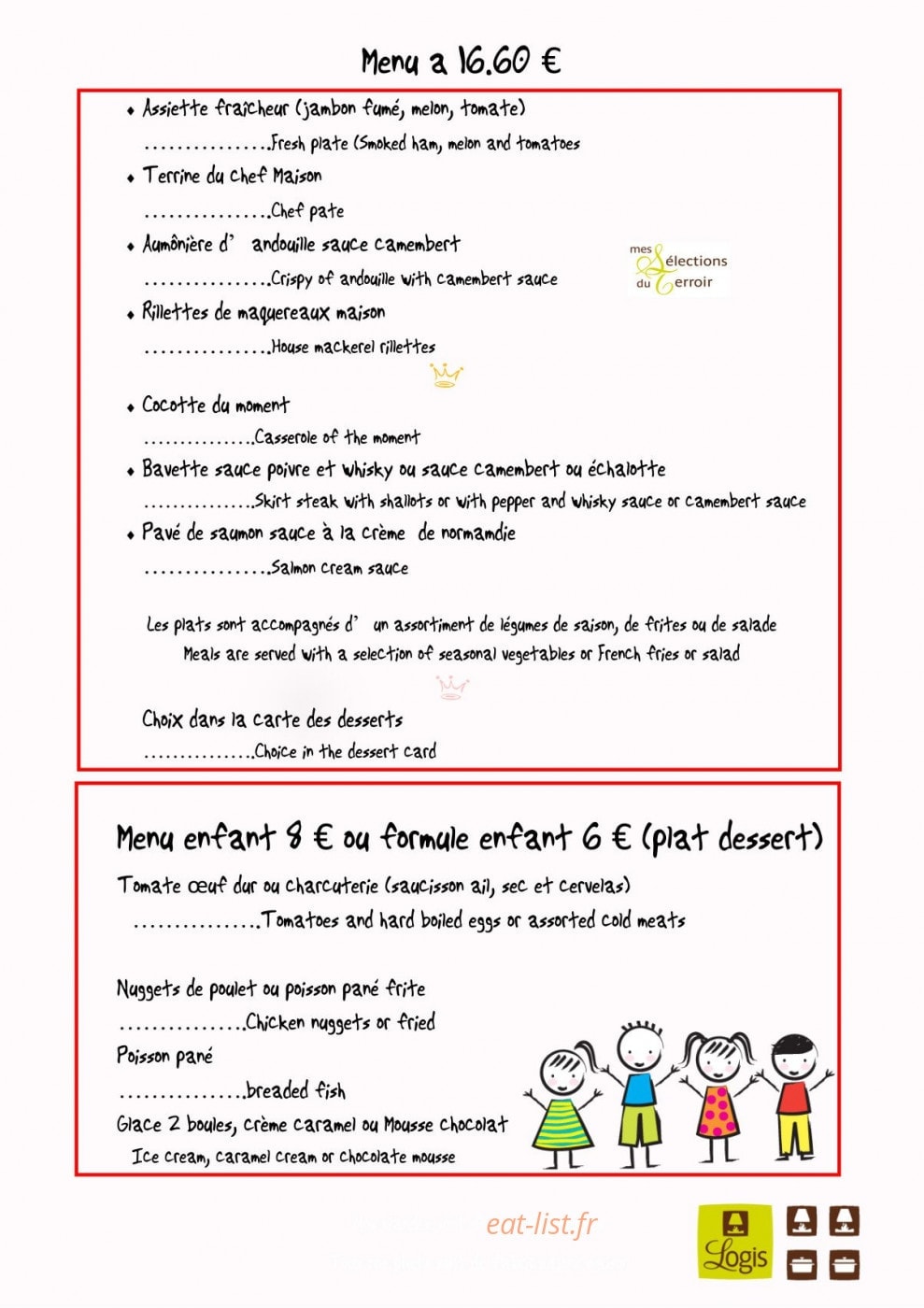Hôtel de la Place — carte page 1