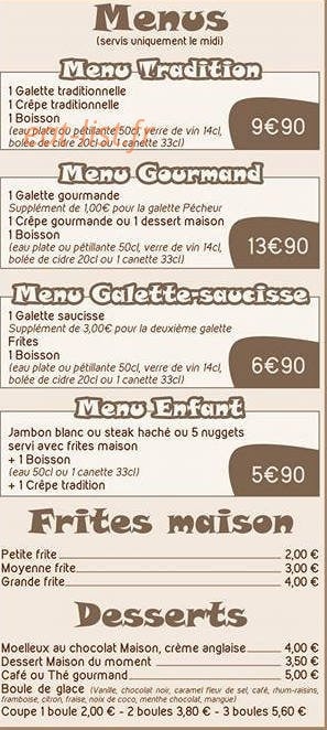 À La Bon'heur — carte page 5