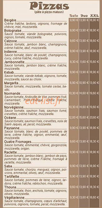 À La Bon'heur — carte page 2