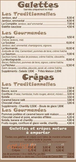 À La Bon'heur — carte page 3