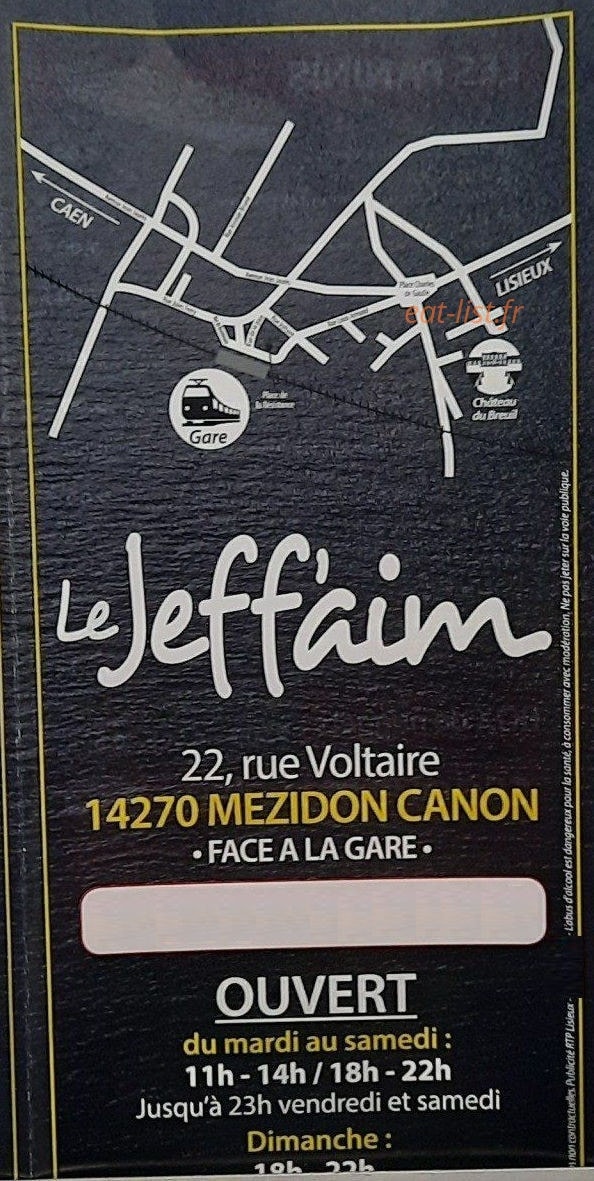 Le Jeff'aim — carte page 6