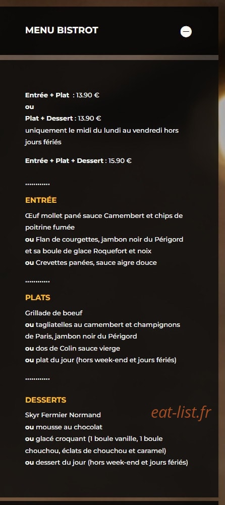 L'Atelier Gourmand — carte page 5