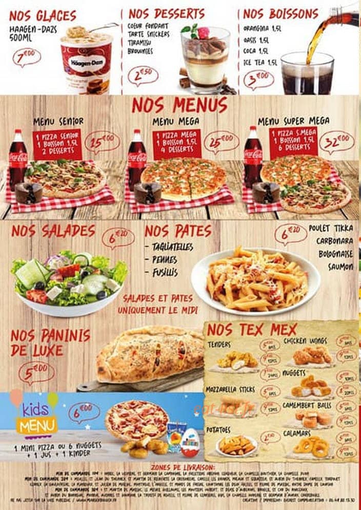 Delices Pizza — carte page 4