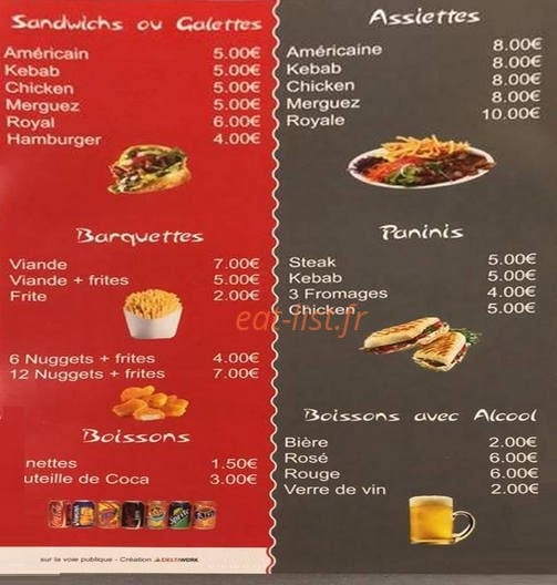 Mimi kebab — carte page 1
