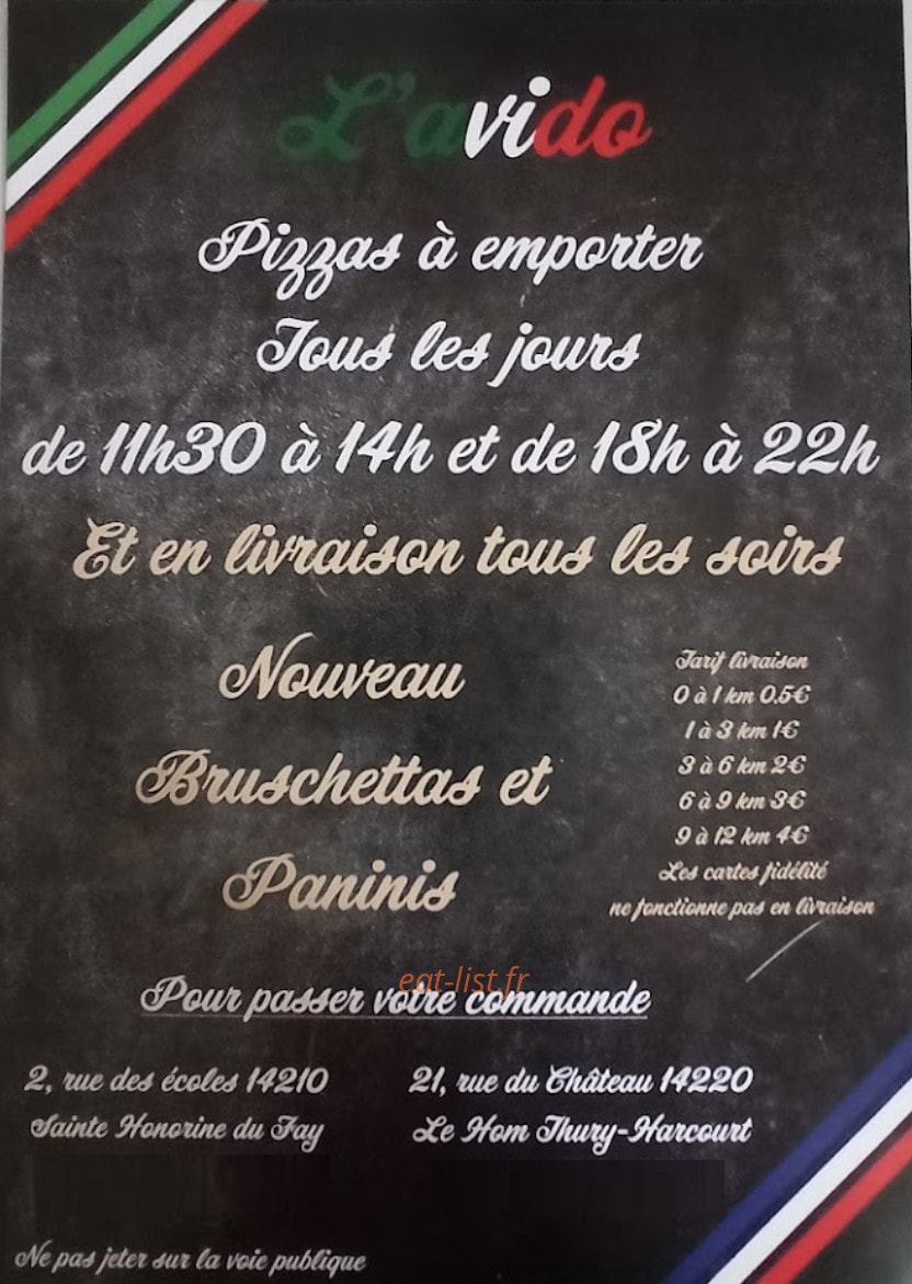 L'Avido — carte page 1
