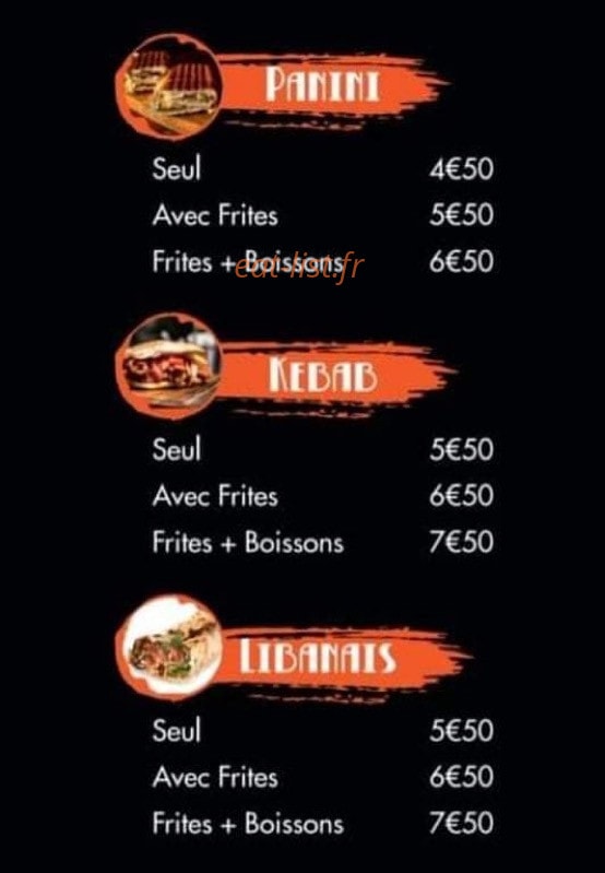 Le Jaf's Kebab — carte page 2