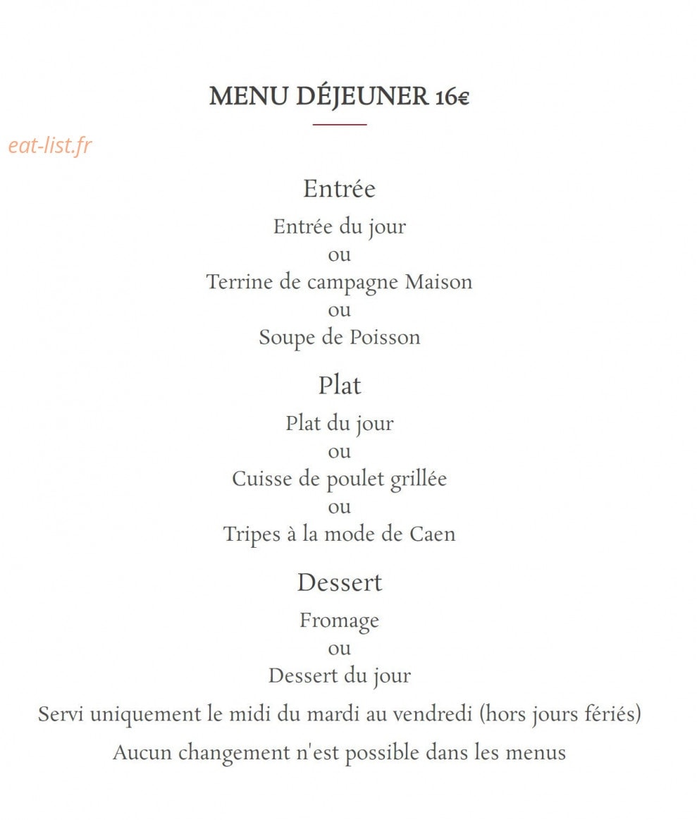 Au P'Tit Normand Cambremer — carte page 1
