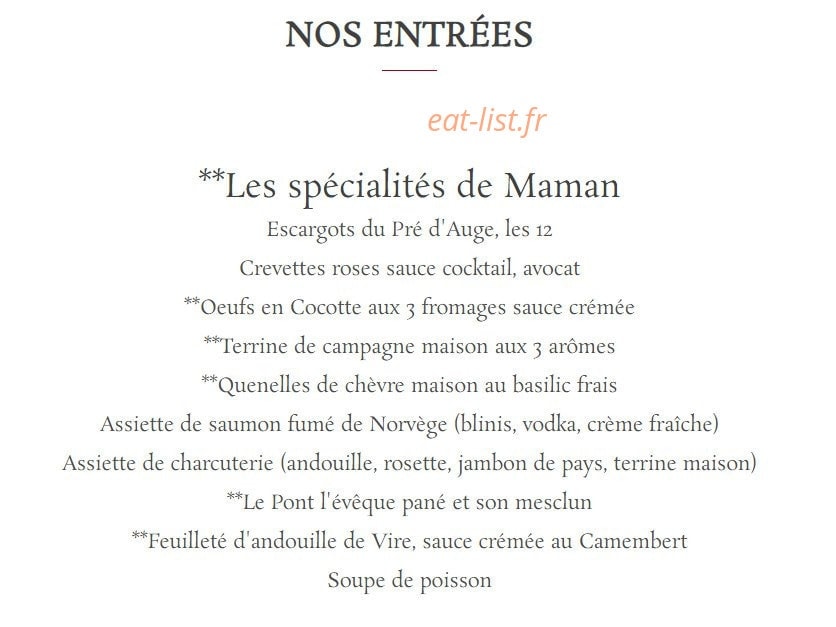 Au P'Tit Normand Cambremer — carte page 3