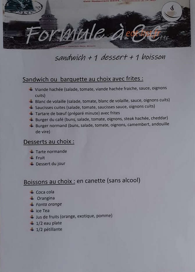 Le café de Manerbe — carte page 2