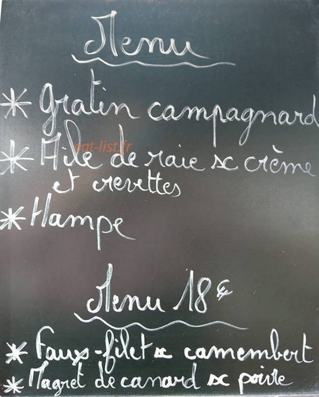 Le Relais Saint Jean — carte page 1