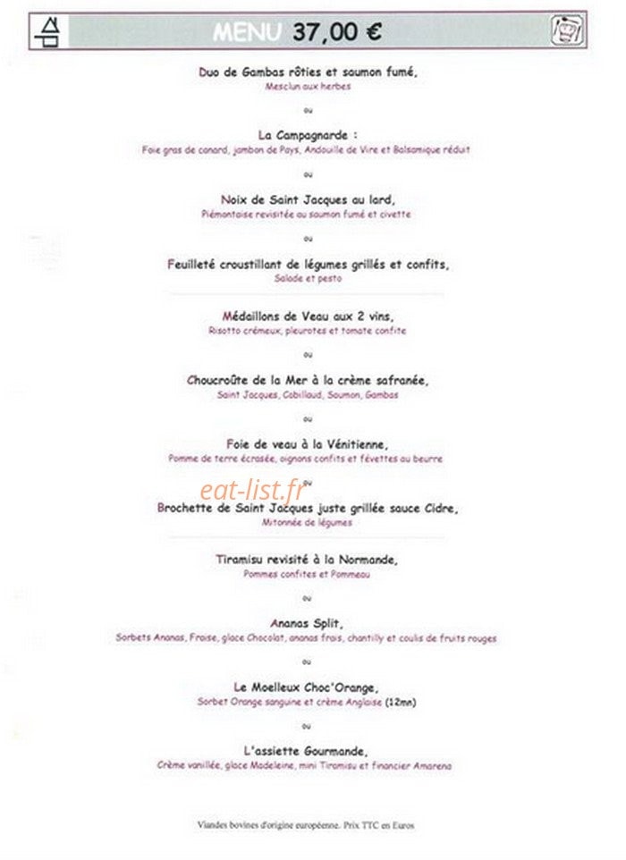 Auberge de valsemé — carte page 4