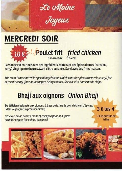 Le Moine Joyeux — carte page 2