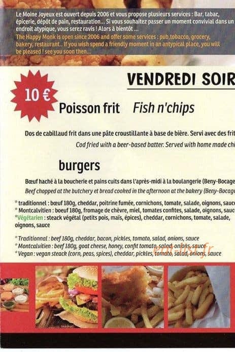 Le Moine Joyeux — carte page 3