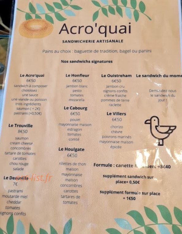 Acro'Quai — carte page 1