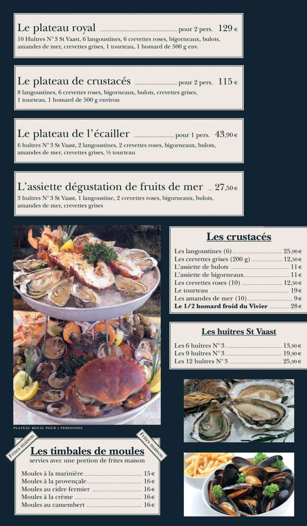 Bistrot Le Vivier — carte page 2