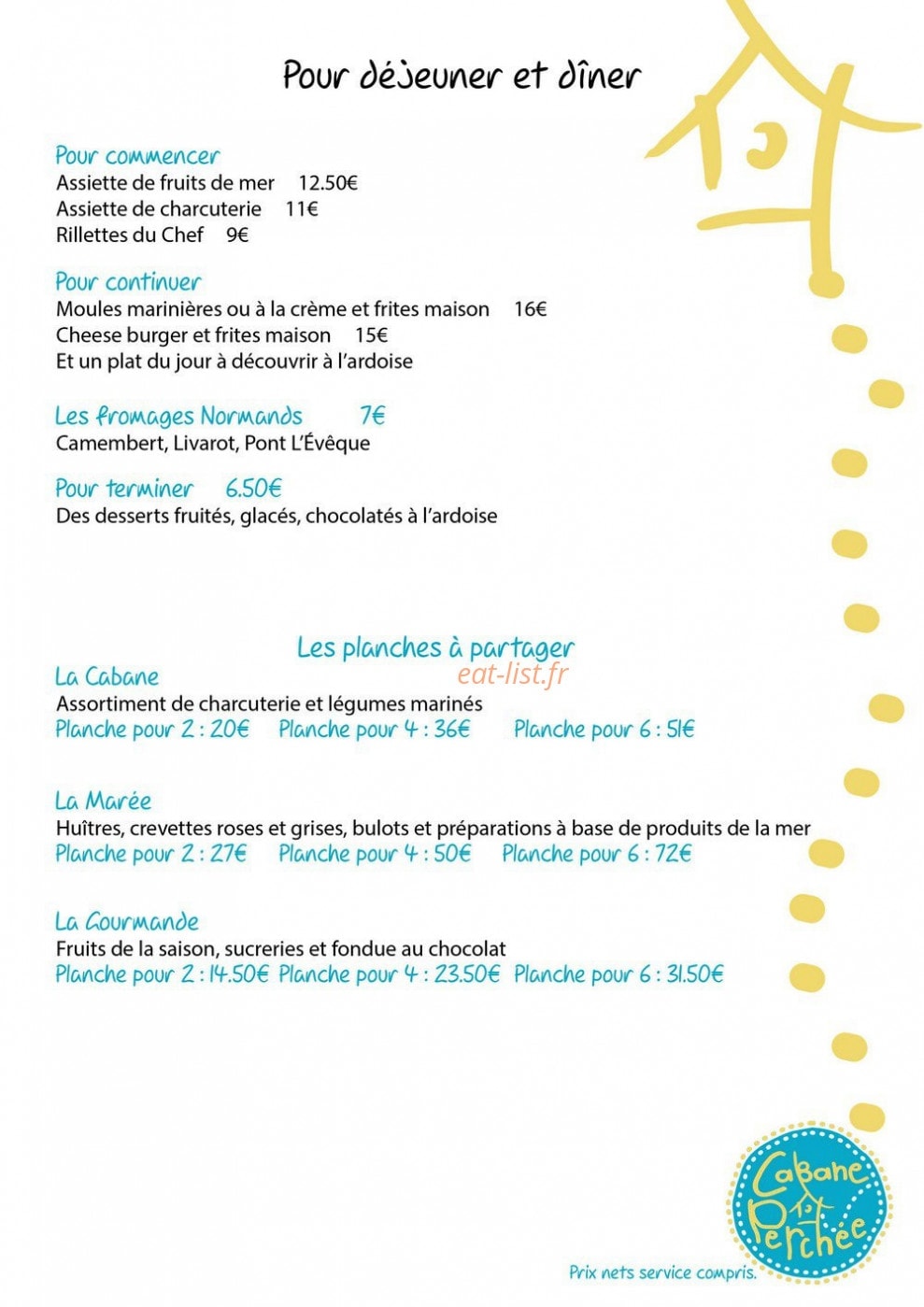 Cabane Perchée — carte page 1