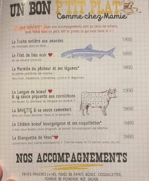 Chez Ginette — carte page 1