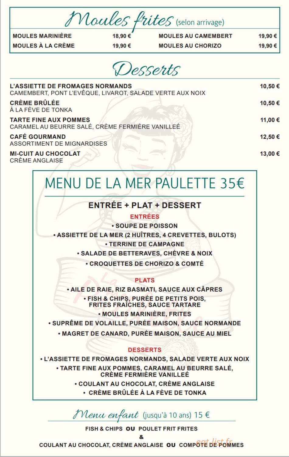 La Mer Paulette — carte page 2