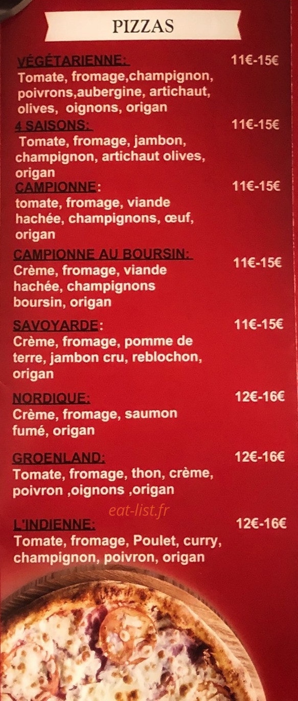 La tradi pizza — carte page 3