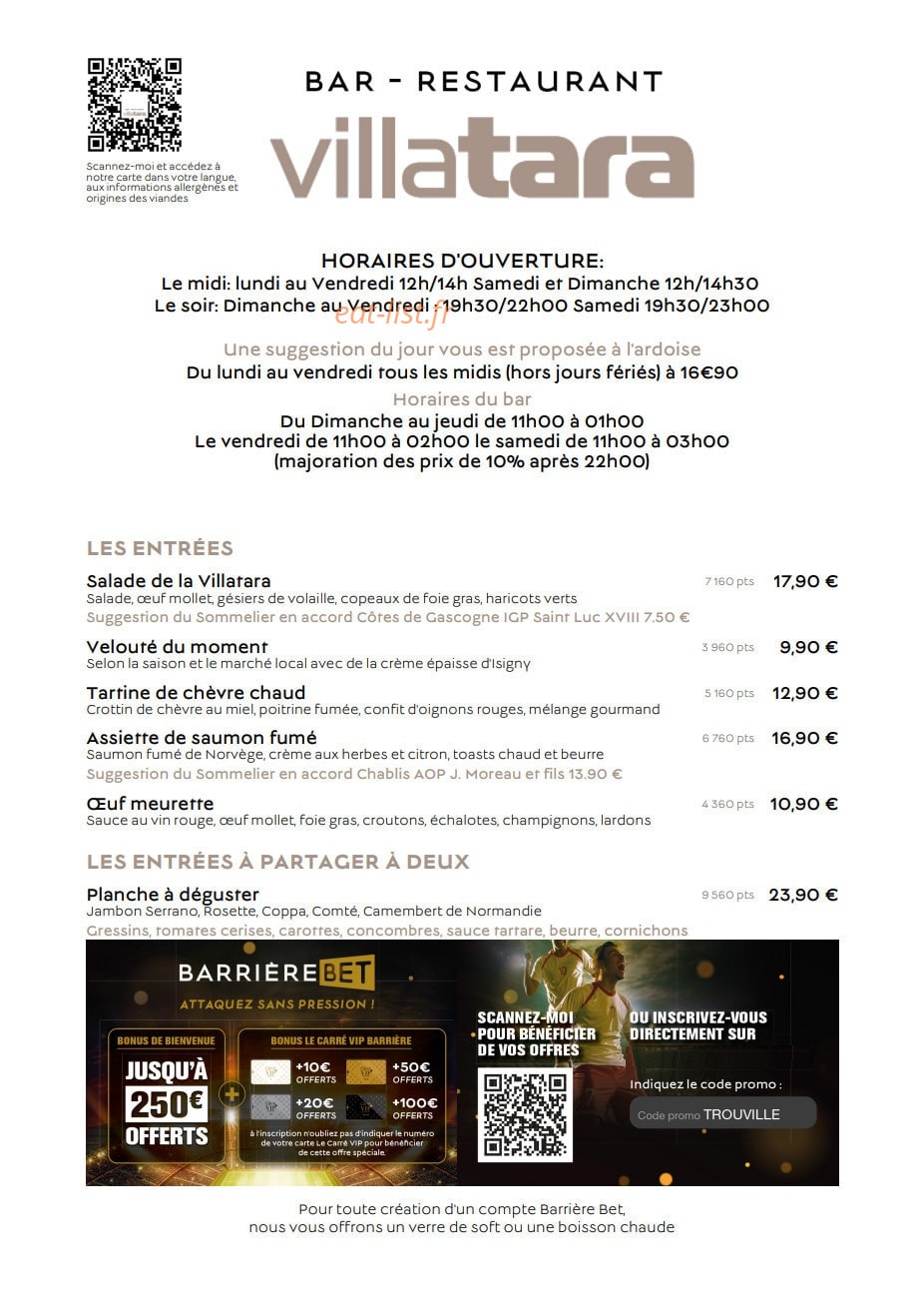 La Villatara — carte page 1
