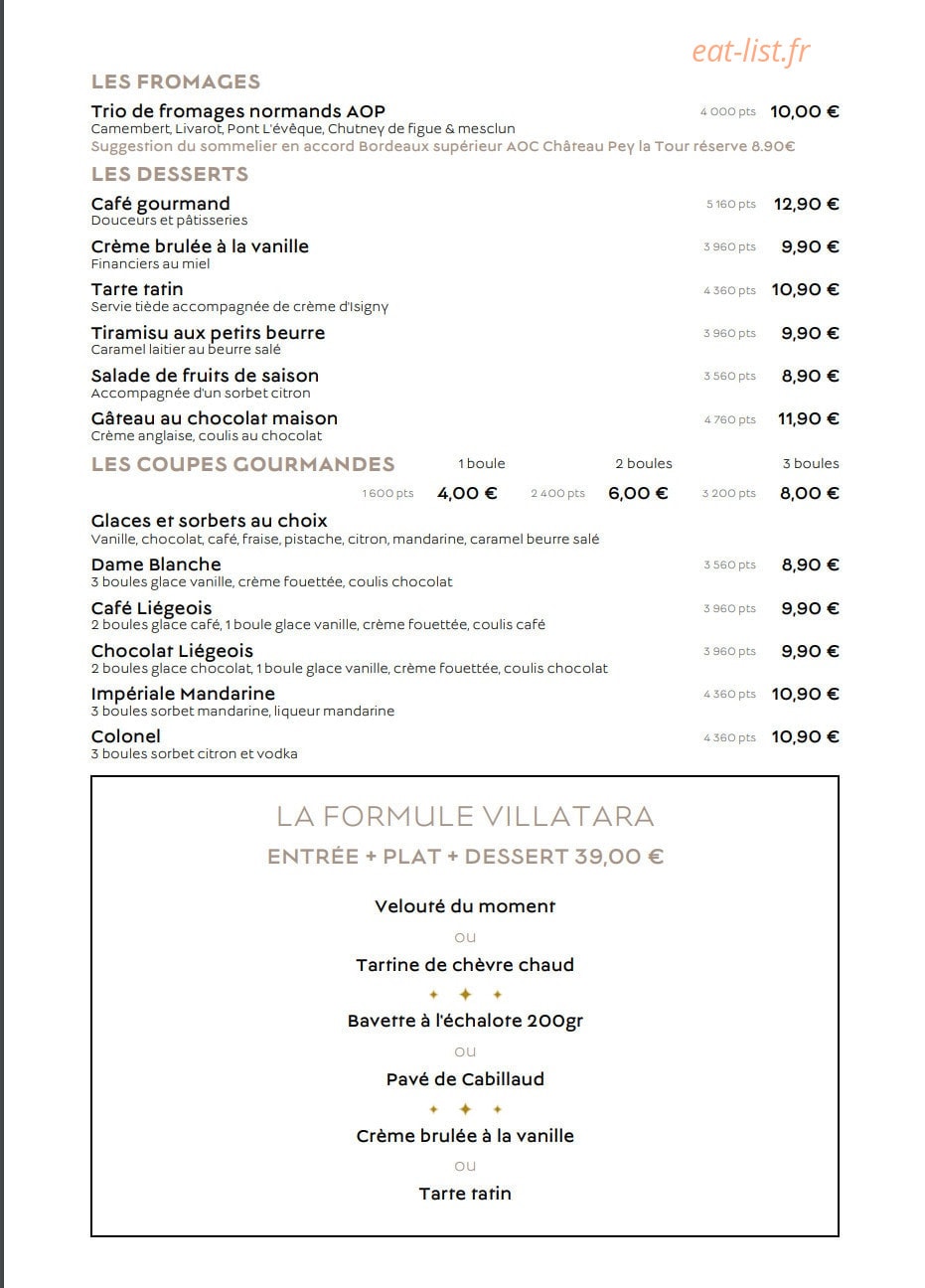 La Villatara — carte page 3