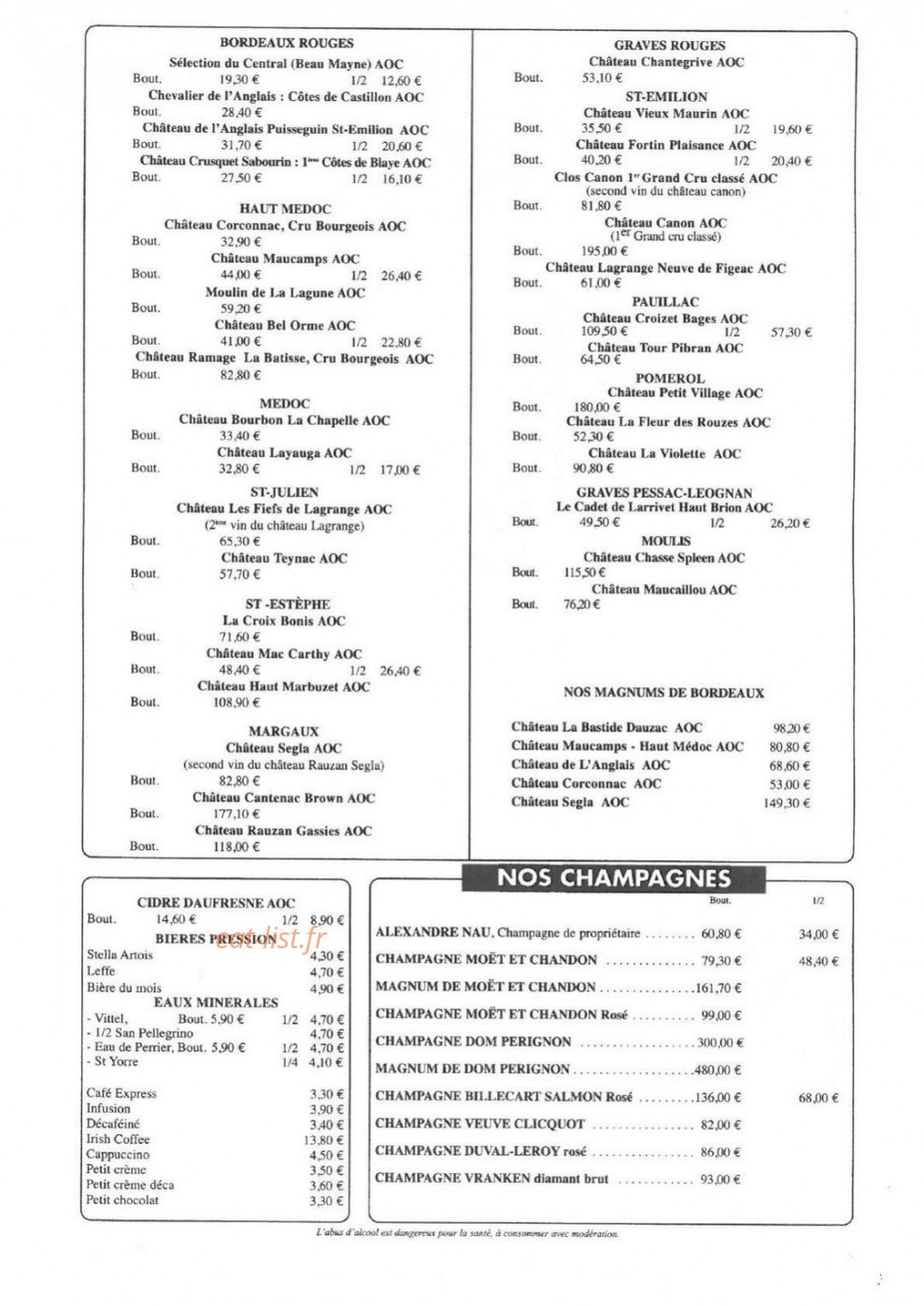 Le Central — carte page 4
