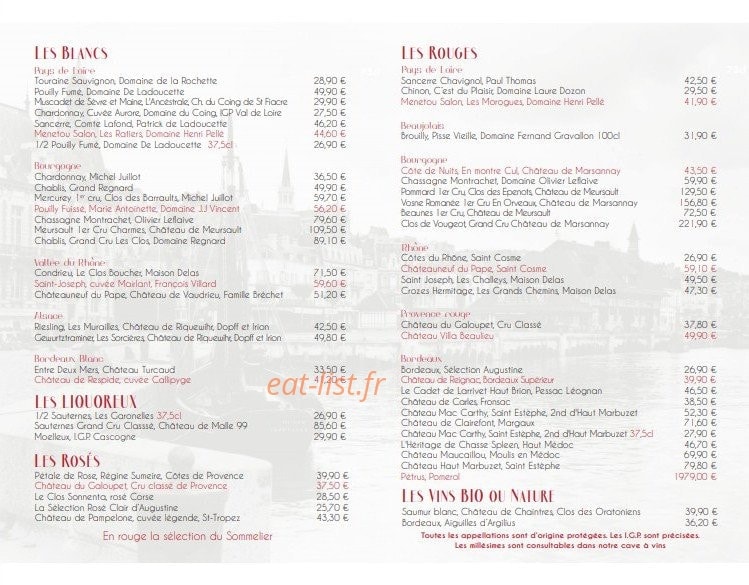 Le Pavillon Augustine — carte page 4