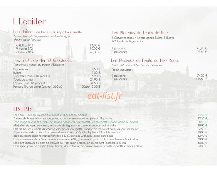 Le Pavillon Augustine — carte page 5