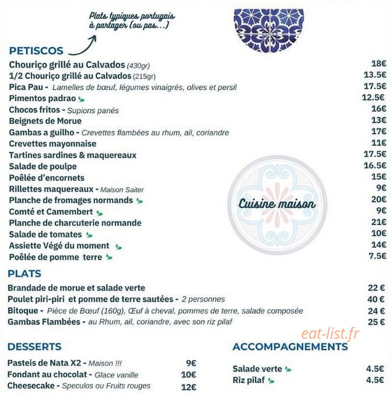 Lisboa Café — carte page 1