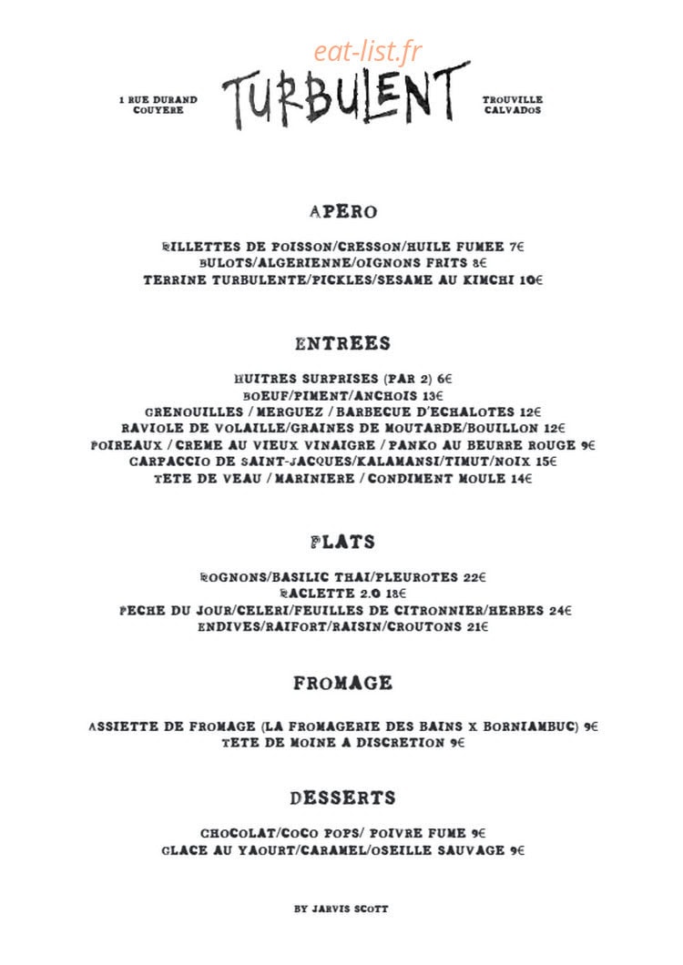 Turbulent — carte page 1