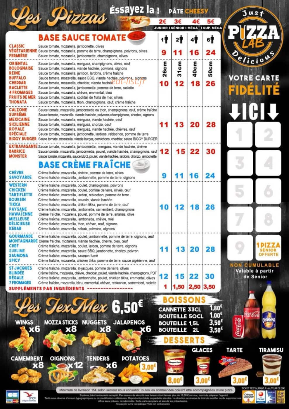 Pizza LAB — carte page 2