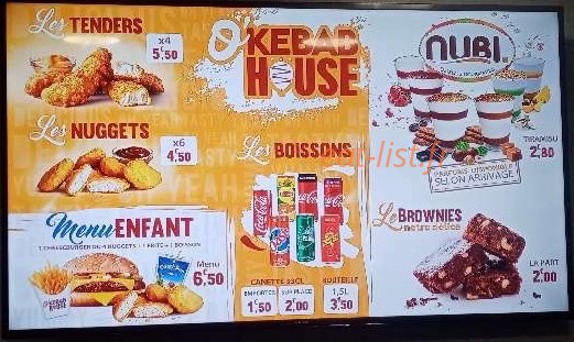 Ô Kebab House — carte page 3
