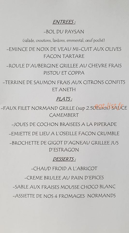 Aux Fils Des Saisons — carte page 1