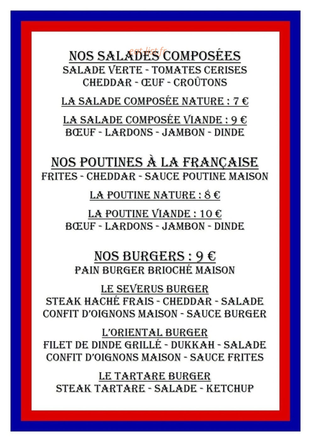 Le Severus — carte page 2