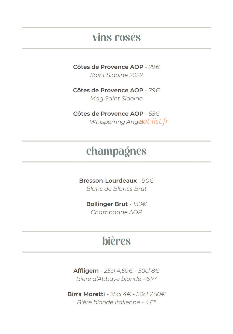 Aroma — carte page 8