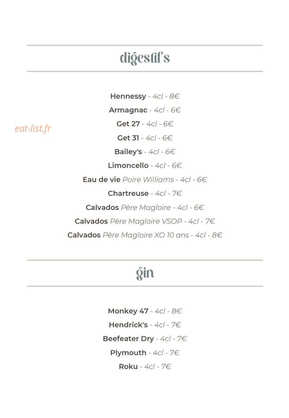 Aroma — carte page 10