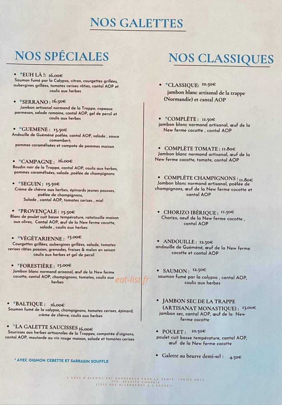 Euh la crêpe! — carte page 2