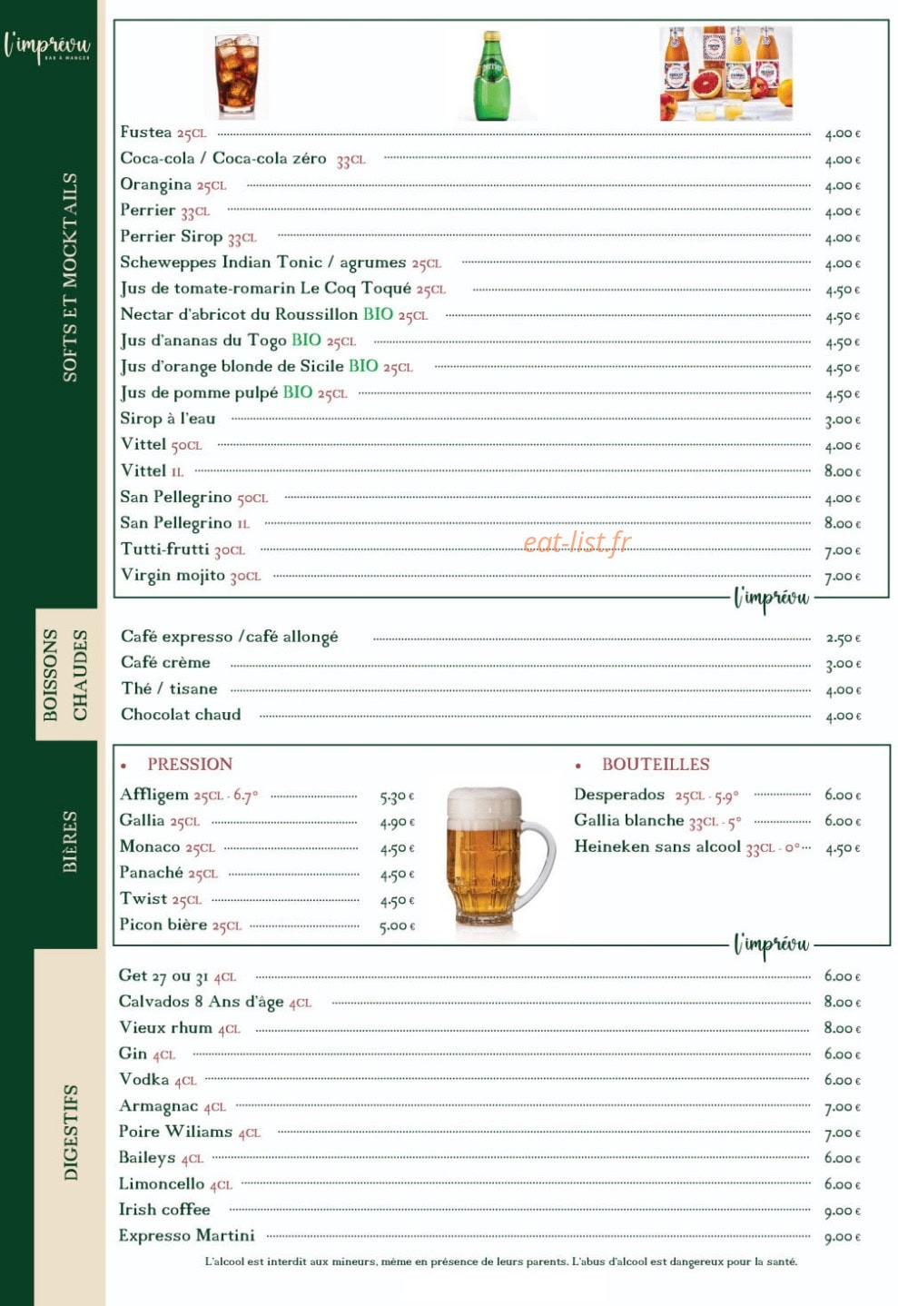 L'Imprévu — carte page 4