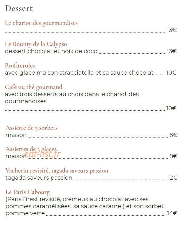La Calypso — carte page 10