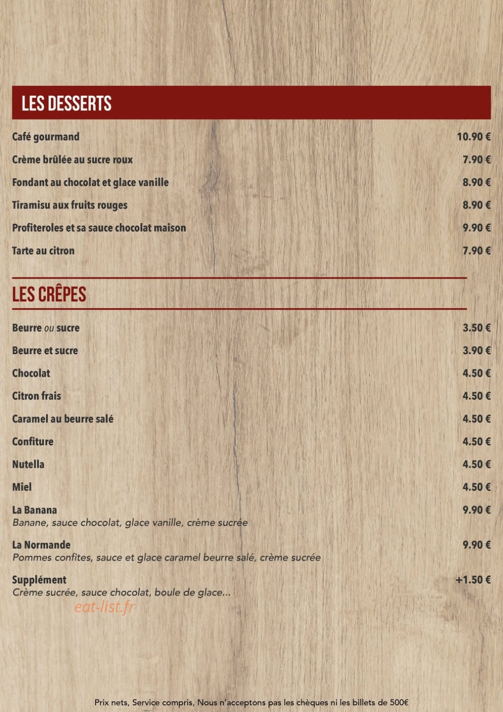 La Factory — carte page 2