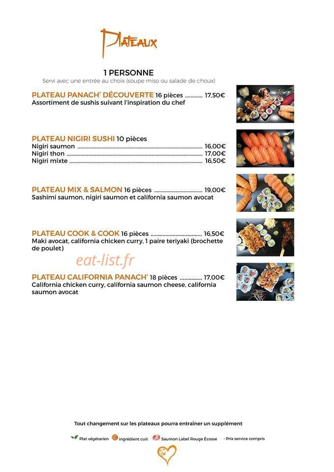 Coeur de Sushi — carte page 7