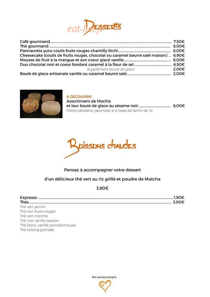 Coeur de Sushi — carte page 9