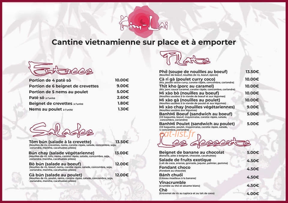 Kim-Lai — carte page 1