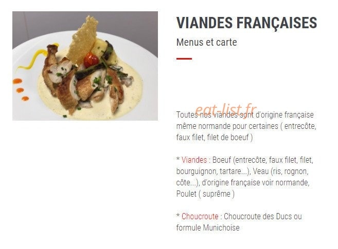 La Taverne Des Ducs — carte page 1