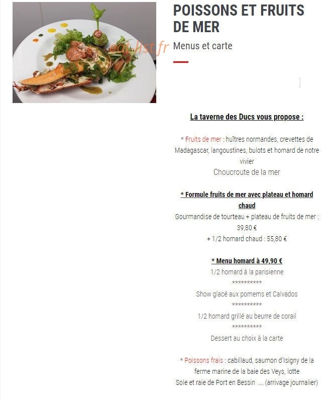 La Taverne Des Ducs — carte page 5