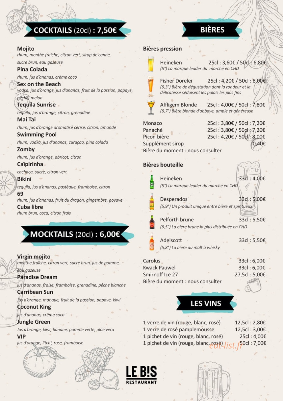 Le Bis — carte page 6