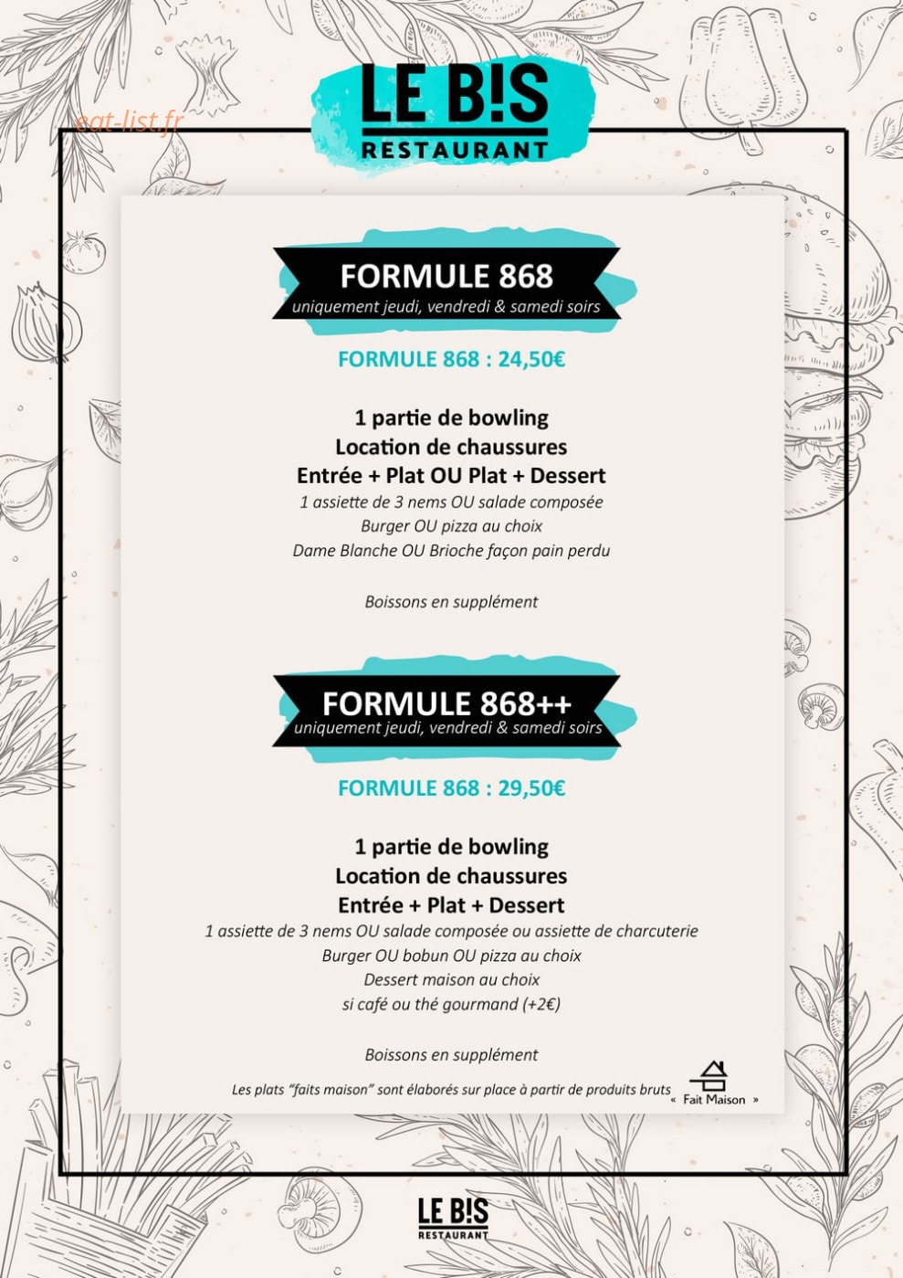 Le Bis — carte page 2