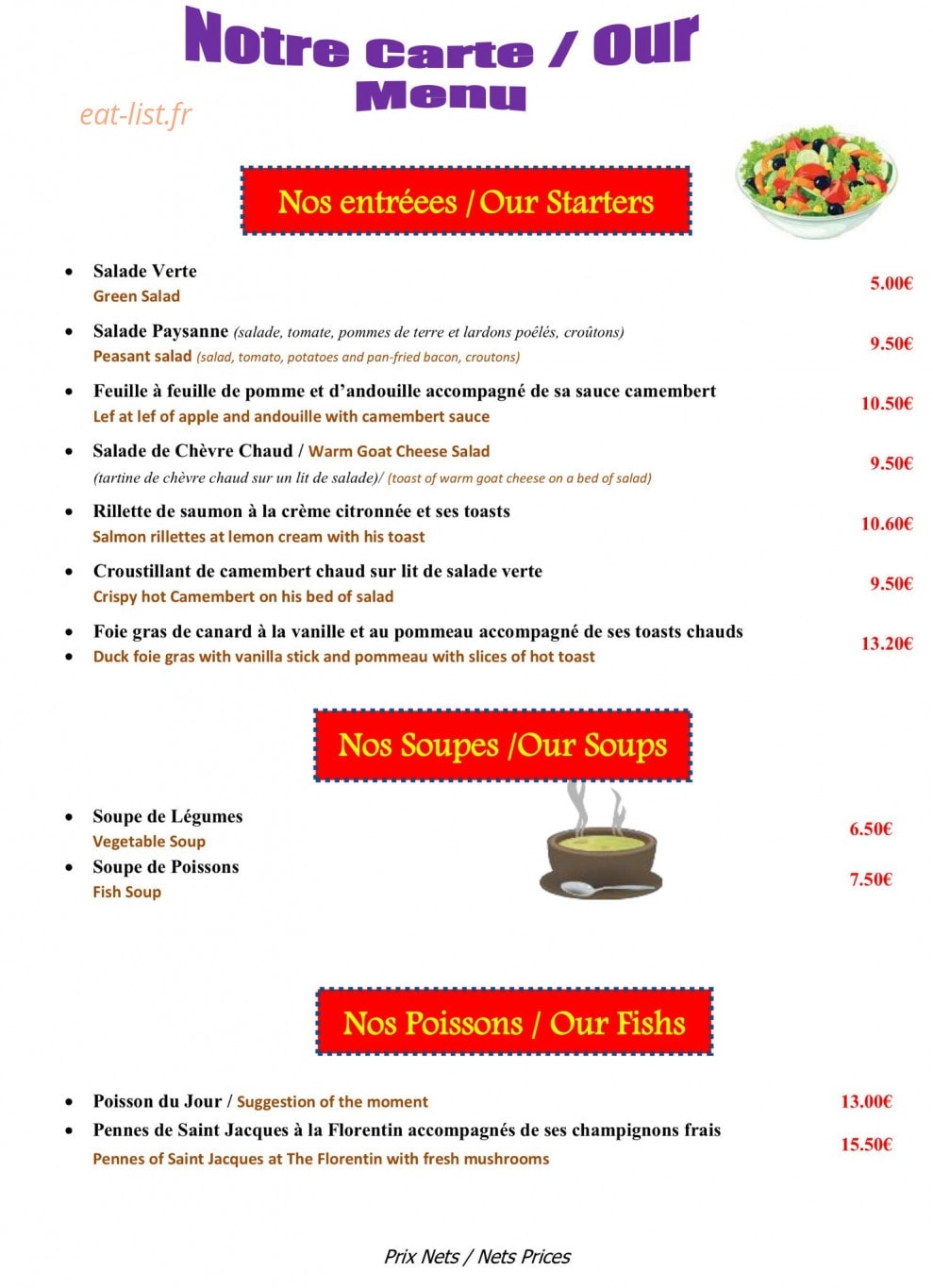 Le Florentin — carte page 1