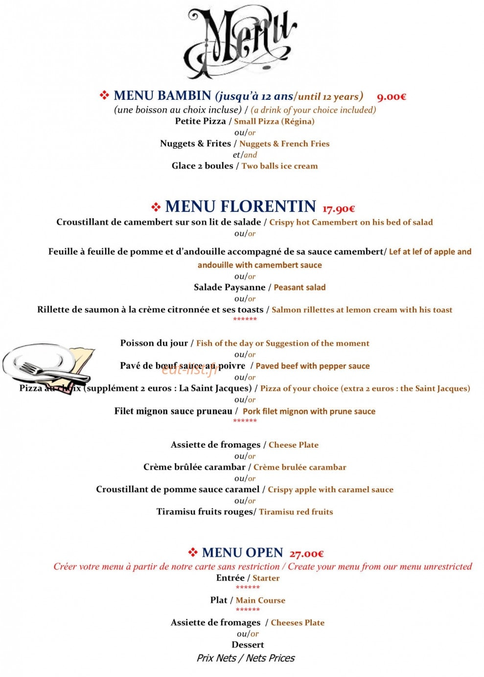 Le Florentin — carte page 4